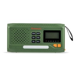 Radio portabil de urgenta/supravietuire/camping, Electromures EM 1044, AM/FM, Incarcare solara si dinam, Lanterna LED 3 moduri, Alarma S.O.S 110dB, Power bank 4000 mAh, Ecran LCD, Culoare Verde