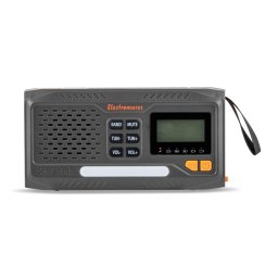 Radio portabil de urgenta/supravietuire/camping, Electromures EM 1044, AM/FM, Incarcare solara si dinam, Lanterna LED 3 moduri, Alarma S.O.S 110dB, Power bank 4000 mAh, Ecran LCD, Culoare Gri