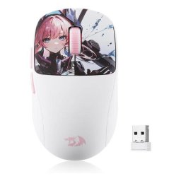 Mouse Gaming Wireless/cu fir Klyamoor Pro Standard 24000DPI senzor optic Pixart 3311 micro switch-uri Huano albastre Anime print Alb/Roz