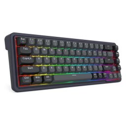 Tastatura Gaming mecanica cu fir Nova Magnetic Iluminare RGB Switch-uri magnetice Roz Negru