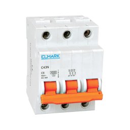 Siguranta electrica automata Elmark 4.5kA 6A 3P Curba C 71306,