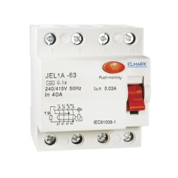 Intreruptor automat diferential Elmark JEL1A RCD TIP A, 4P 100A 300mA 40697,