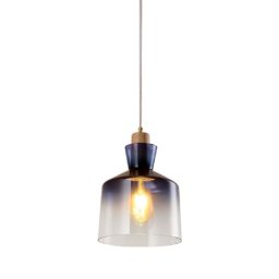 Pendul, Elmark, Alma, 1X E27, Albastru/Lemn, 955Alma1/Bl