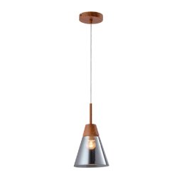 Pendul, Elmark, Bradley, 1X E27, Gri/Lemn, 955Bradley1