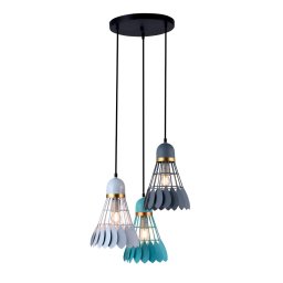 Pendul, Elmark, Shuttle, 3X E27, Alb/Gri/Verde, 955Shuttle3