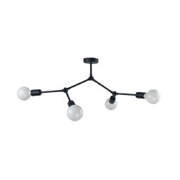 Lustra, Elmark, Arte, 4X E27, Negru/Auriu, 955Arte4/Bl