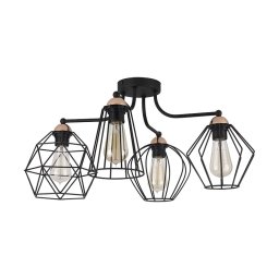 Lustra, Elmark, Polly, 4X E27, Negru, 955Polly4/Bl