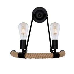 Aplica, Elmark, Rope, 2X E27, Neagra, 955Rope2W