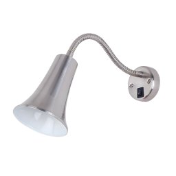 Aplica, Elmark, Sam, 1X E27, Nichel, Satinat, Cu, Intrerupator, L340Mm, 955Sam1W/Sn