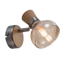 Aplica perete, Elmark, Addy, Lemn, 1X E14, 955Addy1W/Wd
