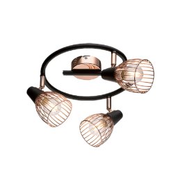 Lustra, Elmark, 3X E14, Ambix, Negru/Cupru, 955Ambix3