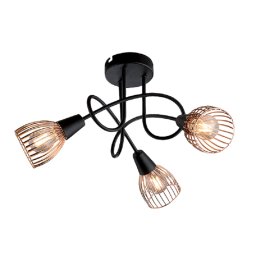 Lustra, Elmark, 3X E14, Ambix, Negru/Cupru, 955Ambix3R