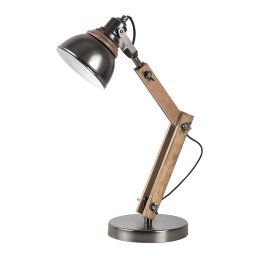 Lampa, Elmark, Alegra, 1X E14, Negru/Lemn, 955Alegra1T