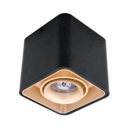 Spot, Elmark, Patrat, Aparent, Auriu/Negru, Dl-044, 92Dl044S1/Gdbl