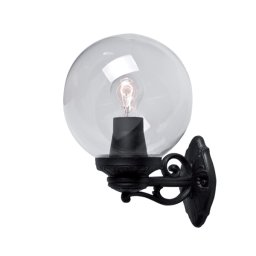Lampa de Perete Gradina, Lampadar GLOBE 250 1XE27 IP55 NEGRU, Elmark, 96G250WL/BL