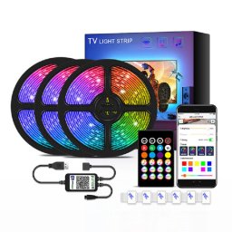 Banda RGB cu telecomanda pentru TV, USB Bluetooth de 3 metri cu 90 LED-uri 5V/5A