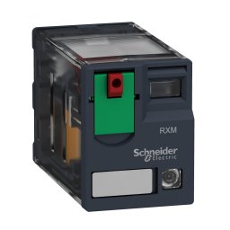 Releu Conectabil Miniatura - Zelio Rxm - 2 C/O - 230 V C.A. - 12 A - Cu Led, Schneider, RXM2AB2P7