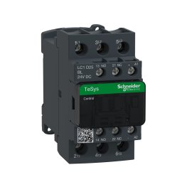 TeSys Deca contactor 3P(3 NO) - AC-3 - = 440 V 25 A bobina 24 V DC Schneider LC1D25BL