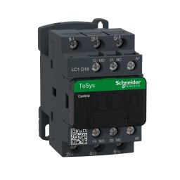 TeSys Deca contactor 3P(3 NO) - AC-3 - = 440 V 18 A bobina 24 V C.A Schneider LC1D18B7