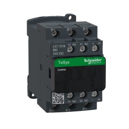 TeSys Deca contactor 3P(3 NO) - AC-3 - 440 V 18 A bobina 24 V DC Schneider LC1D18BD