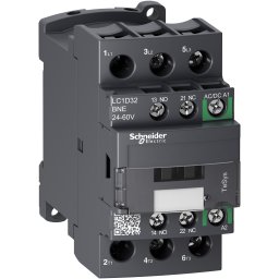 TeSys Deca contactor 3P -= 440 V - 32 A Ac-3 - 24 - 60 V C.A/C.C Schneider LC1D32BNE