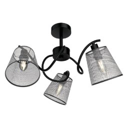 Candelabru, Elmark, Jasmine, 3XE14, Negru Gri, 955JASMINE3