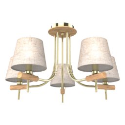 Candelabru, Elmark, Jonas, 5XE14, Bej Auriu, 955JONAS5