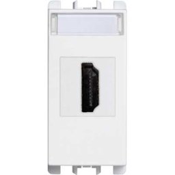 Priza HDMI - nea cu un adaptor 19 pini F/F 1 modul,Alb
