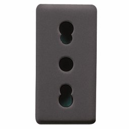Priza Italiana Gewiss System 16A 2P+E Bivalenta Negru GW21203