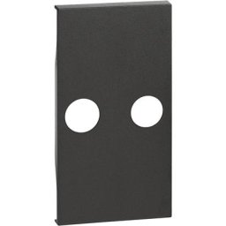 Placa Bticino Living Now 2 iesiri 2M (TV+spia) Negru KG25M2