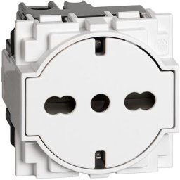 Priza schuko Bticino Living Now Plat 16 A standard German/Italian Alb KW4140A16F