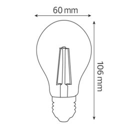 BEC FILAMENT LED 12W 4200K E27 220-240V FILAMENT GLOBE-12 HOROZ 001-015-0012-030