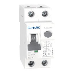 Intrerupator Diferential - RCBO, Tip A, Curba C, JEL5A 6kA, 2P, 10A, 300mA - Elmark, 40013A