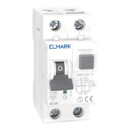 Intrerupator Diferential - RCBO, JEL4A, 6kA, Tip A - Curba C, 1P+N, 6A, 30mA - Elmark, 40206A