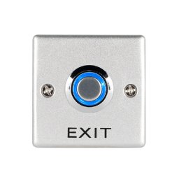 Buton EXIT cu LED metal zinc pentru control acces, montaj PT 12-24V DC (NO/COM) EL-EB53A, 195099