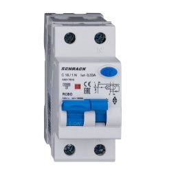 Intrerupator, automat, diferential, Schrack, AMPARO, Tip A, Bipolar, 1P+N, Curba C, 16A, 30mA, 10kA