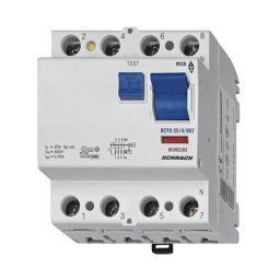 Intrerupator, diferential, Schrack, Tip A, Tetrapolar, 4P, 25A, 30mA, 10kA