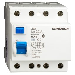 Intrerupator, diferential, Schrack, AMPARO, Tip A, Tetrapolar, 4P, 25A, 30mA, 10kA