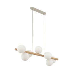 Candelabru Estera 7xG9 Alb/Lemn TK Lighting 5905