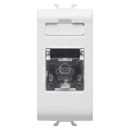 Priza, telefonica, standard, internationala, Gewiss, Chorus, RJ11, borne, cu, insurubare, 1, modul, alb, lucios, GW10401