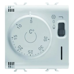 Termostat, 230V, c.a., 50/60Hz, 2, module, alb, lucios, Gewiss, Chorus, GW10705