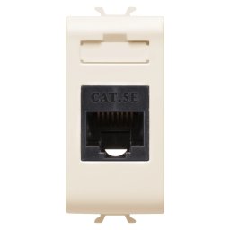 Priza, RJ45, Gewiss, Chorus, categoria, 5e, UTP, 1, modul, fildes, GW11421