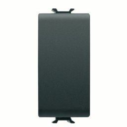 Intrerupator, simplu, 1P, 250V, c.a., 16AX, neutru, 1, modul, negru, satinat, Gewiss, Chorus, GW12001
