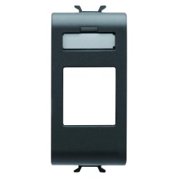 Adaptor, conectori, date, carcasa, tip, AMP, mufa, trapezoidala, 1, modul, negru, satinat, Gewiss, Chorus, GW12431