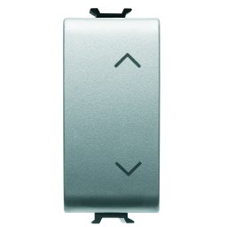 Buton, cu, revenire, 1P, 250V, NO+NO, 10A, cu, interblocare, simbol, sus-jos, 1, modul, titan, Gewiss, Chorus, GW14140