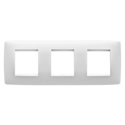 Placa, internationala, One, Gewiss, Chorus, tehnopolimer, 2+2+2, module, orizontal, alb, GW16126TB