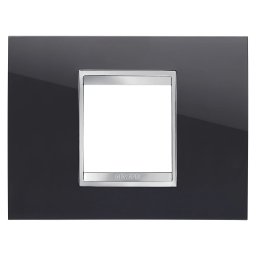 Rama, decorativa, LUX, 2, module, negru, Gewiss, Chorus, GW16202TN
