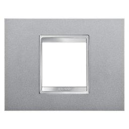 Placa, Lux, Gewiss, Chorus, in, tehnopolimer, vopsit, 2, module, titan, GW16202VT