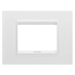Placa, Lux, Gewiss, Chorus, in, metal, 3, module, alb, satinat, monocrom, GW16203XW