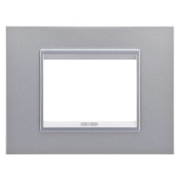 Placa, Lux, Gewiss, Chorus, in, technopolymer, 3, module, titan, monocrom, GW16203YT